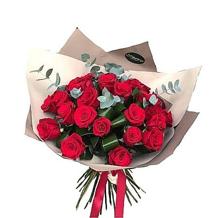 Buchete Flori - Buchet cu 30 trandafiri roșii – simbol al iubirii, ideal pentru aniversări, cereri în căsătorie sau momente romantice