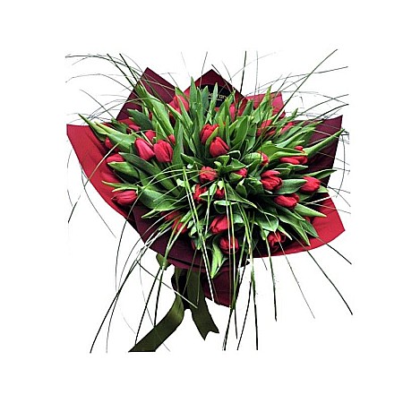 Buchete Flori - Buchet de 40 lalele rosii