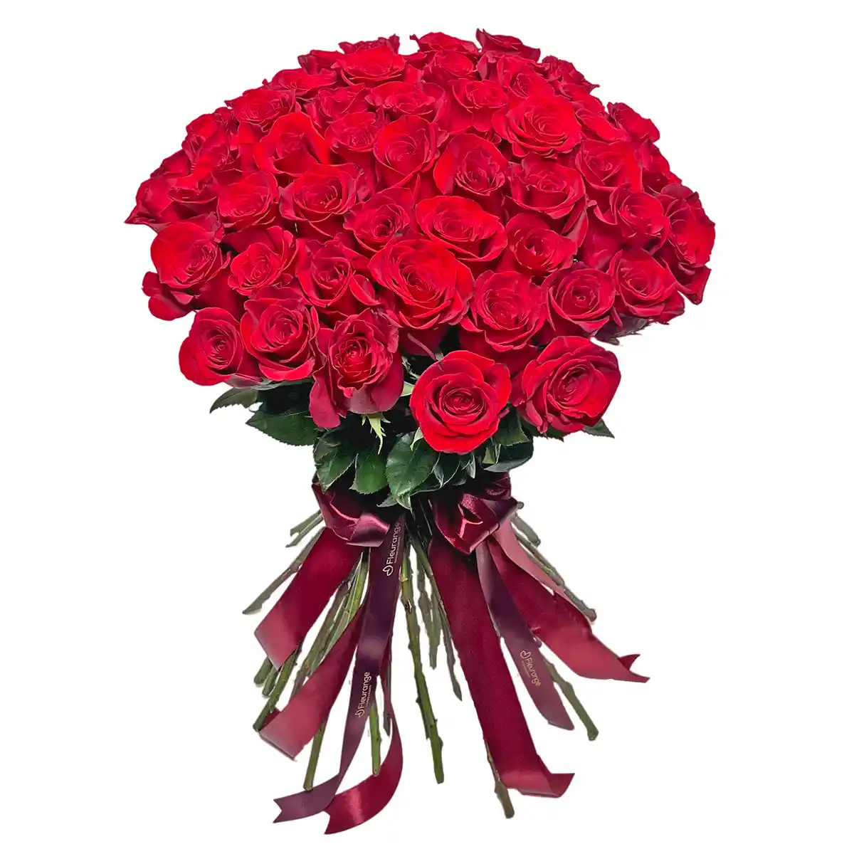 Buchete Trandafiri Rosii - Buchet 51 Trandafiri Rosii – Rosu Pur Fara Verdeata, Fleurange Baia Mare