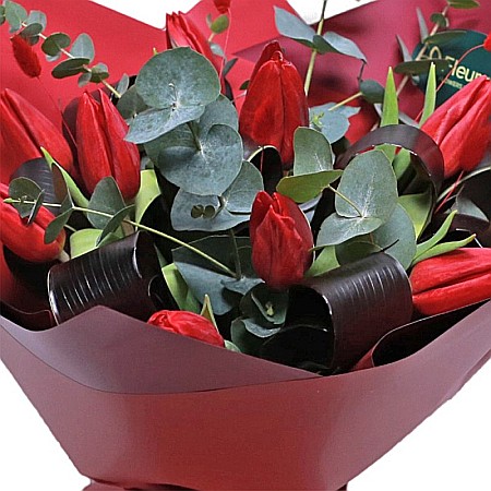 buchet de 9 lalele rosii [1]