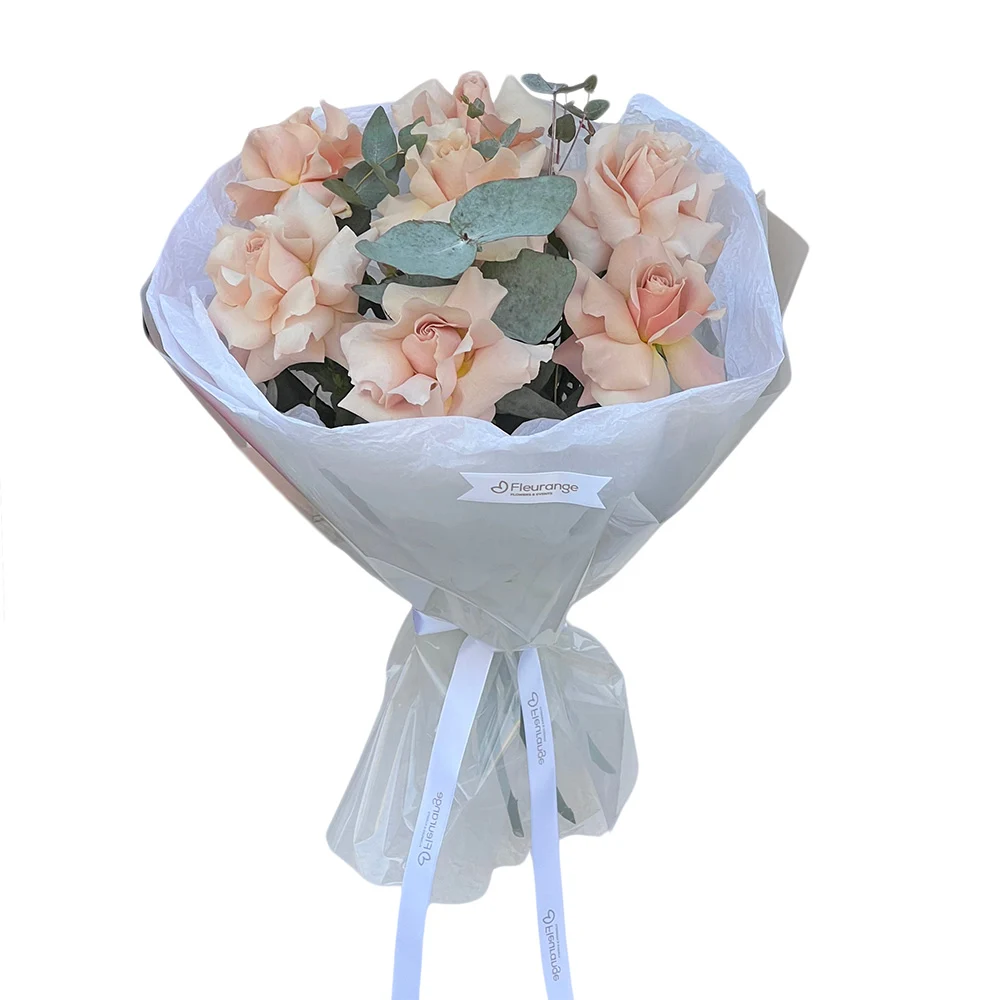 Buchete Trandafiri Culori Mixte - Buchet Champagne – Trandafiri Petalați Crem, Fleurange Baia Mare