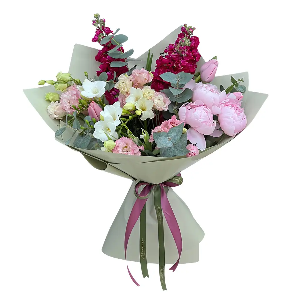 Buchete Mixte - Buchet Glory – Bujori, Iris și Freesia, Fleurange Baia Mare