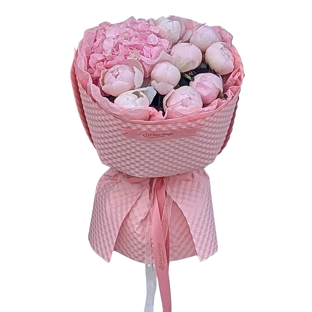 Buchete Bujori - Buchet Sorbet – Bujori Roz și Hortensia, Baia Mare