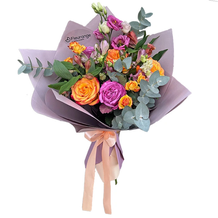 Ocazii Speciale - Colorful Bouquet – trandafiri lisianthus alstroemeria multicolor, Fleurange Baia Mare