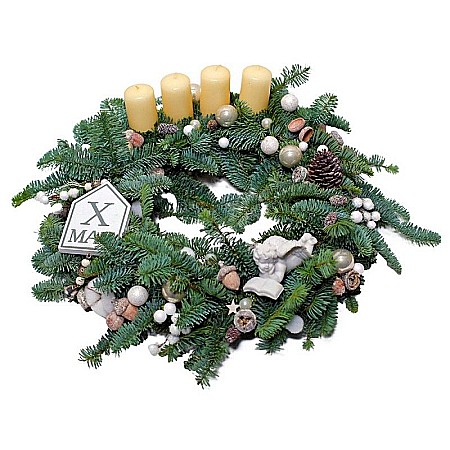 Aranjamente Craciun - Coronita White X-mas