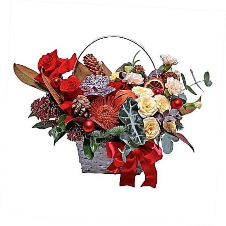 Aranjamente Florale - Cos cu Flori It’s Time for Christmas