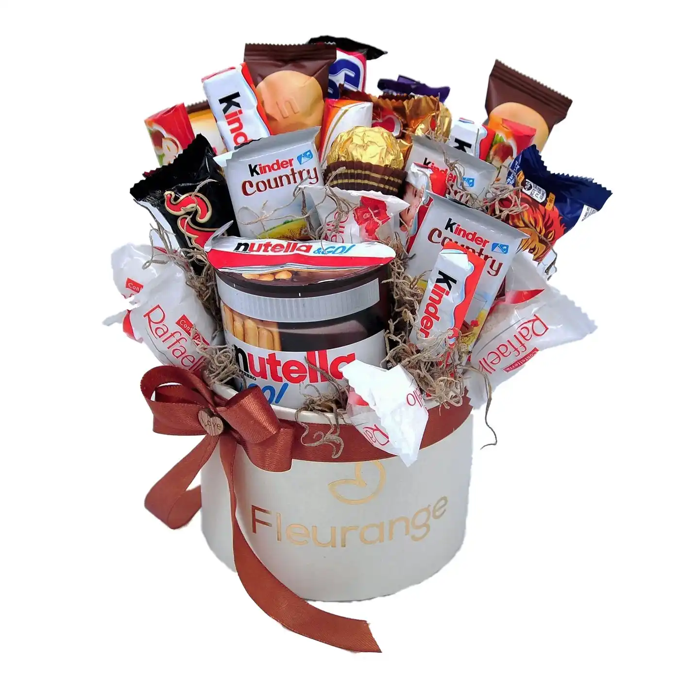 Aranjamente Dulciuri - Sweet Like Candy – dulciuri Kinder, Nutella, Ferrero Rocher în cutie Fleurange Baia Mare