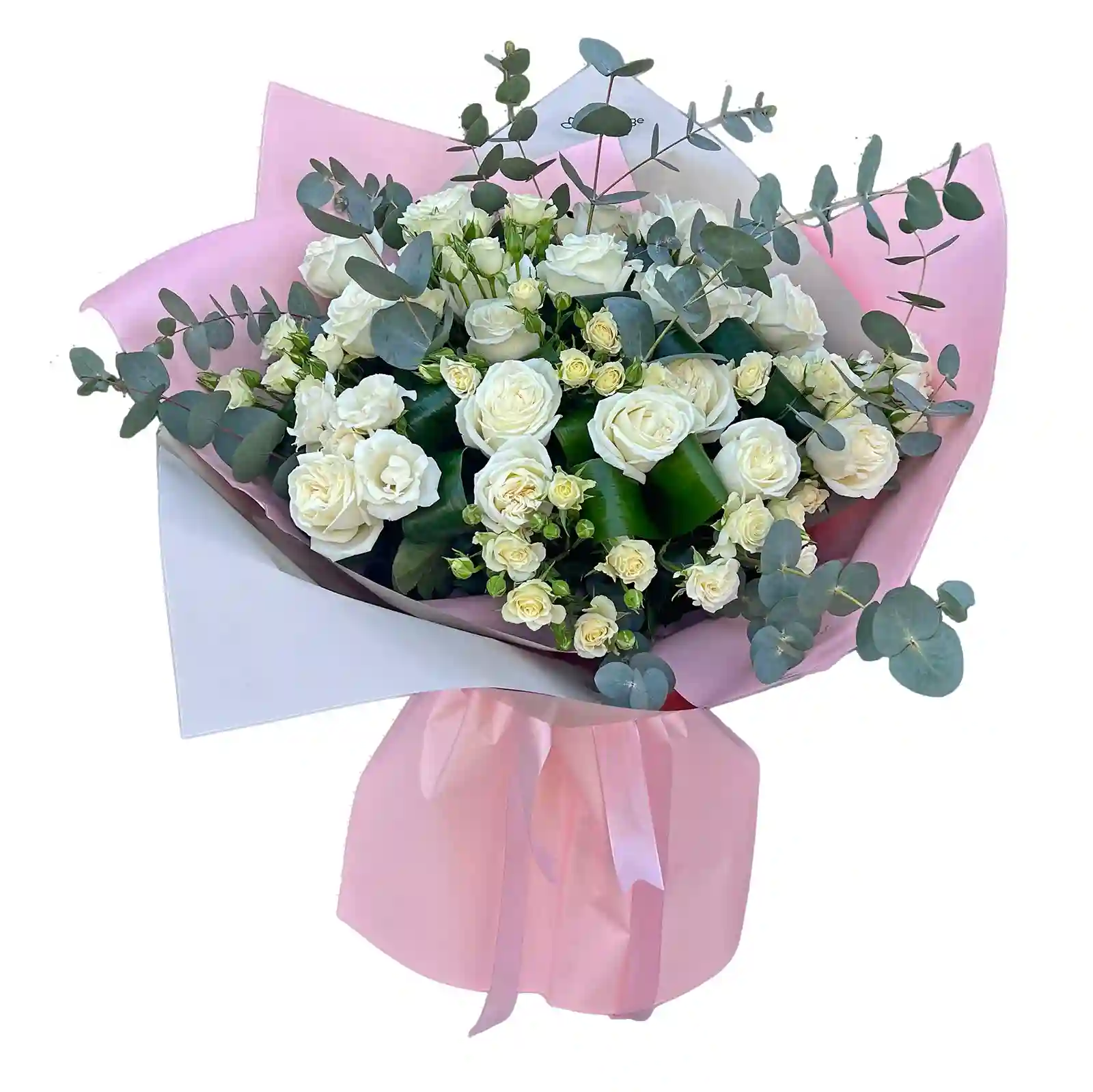 Buchet The White Bouquet – trandafiri albi mini-rosa, Fleurange Baia Mare