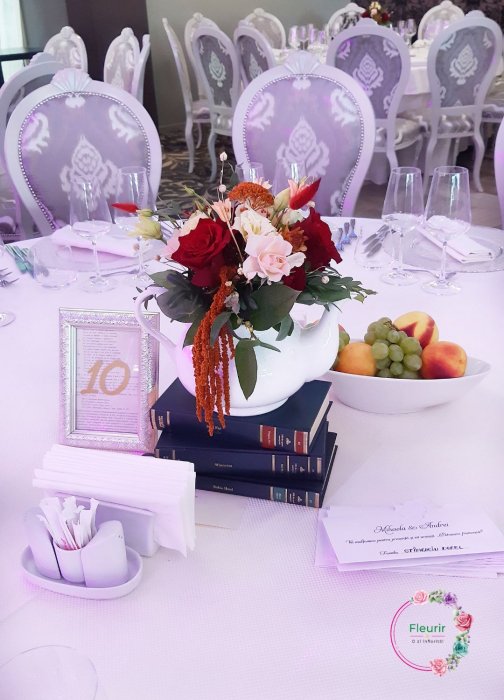 Aranjament în Ceainic pentru Masa Invitatilor [2]