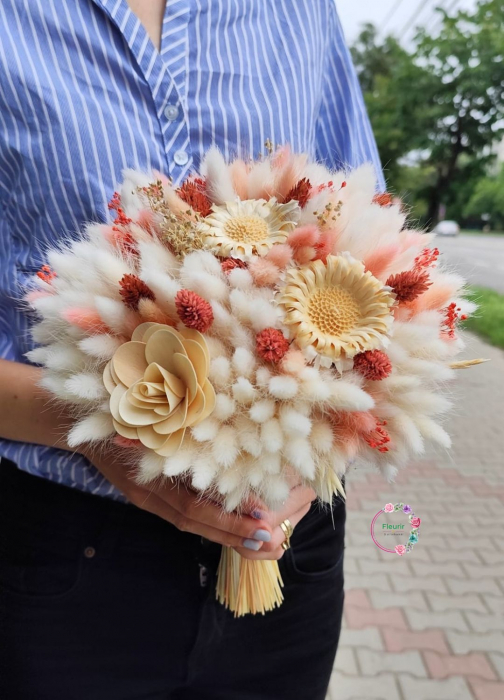 Buchet de Mireasă cu Flori Uscate – Eleganță Naturală [1]
