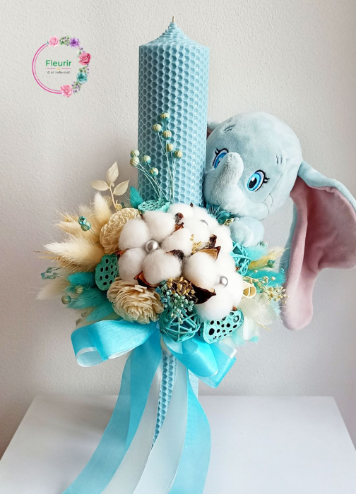 Lumânare Botez Albastră – Eleganță și Originalitate [1]