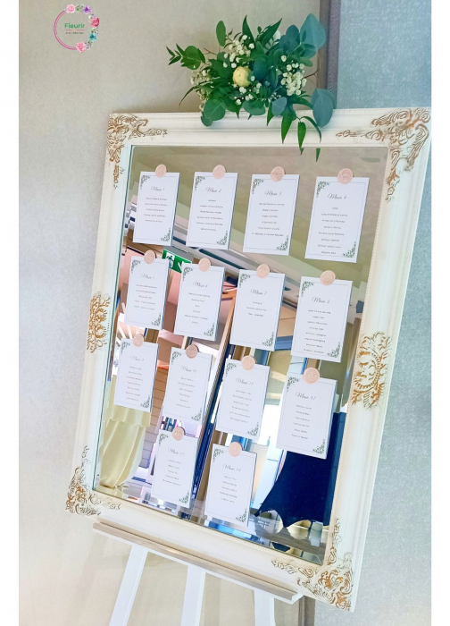 Oglindă pe Șevalet Decorată cu Flori [1]