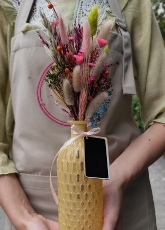 Flori Uscate/Criogenate - Aranjament Boem cu Flori Uscate