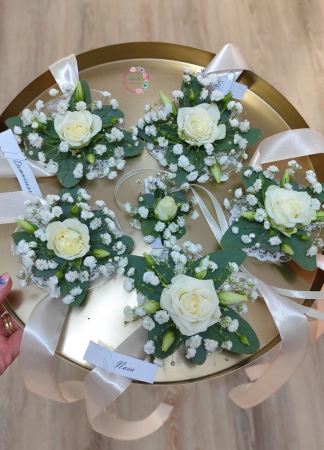 Nuntă - Corsaj Elegance – Puritatea Ivorie