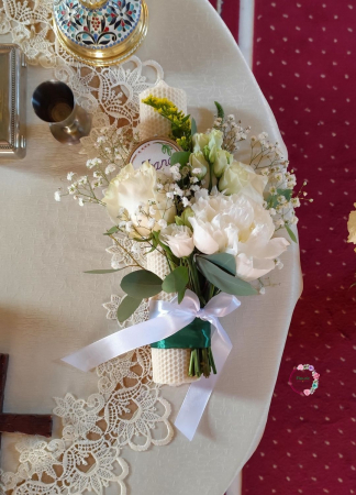 Lumânare Botez Albă – Eleganță și Naturalețe [2]