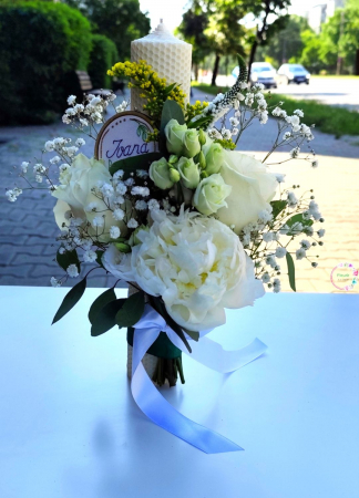 Lumânări Botez - Lumânare Botez Albă – Eleganță și Naturalețe