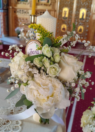 Lumânare Botez Albă – Eleganță și Naturalețe [1]