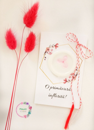 Mărțișor Handmade cu Hortensie Criogenată și Design Elegant [1]