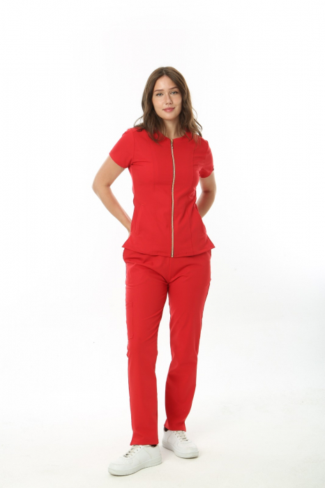 Costum medical Platinum cu fermoar - dama [1]