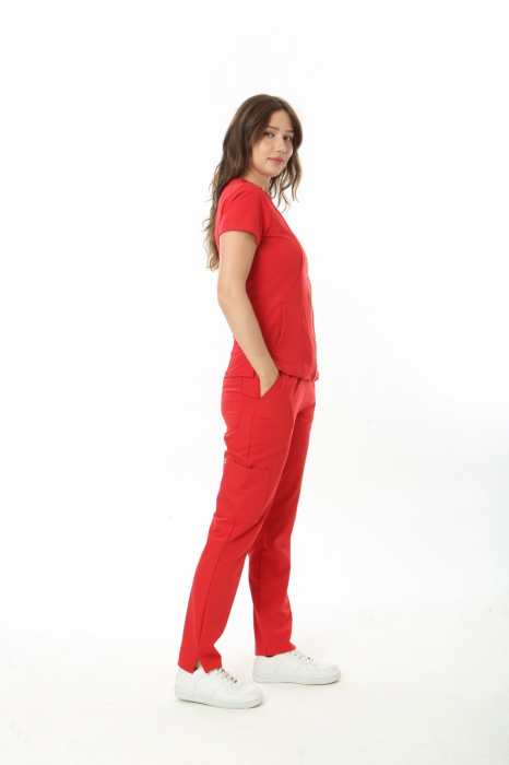 Costum medical Platinum cu fermoar - dama [8]