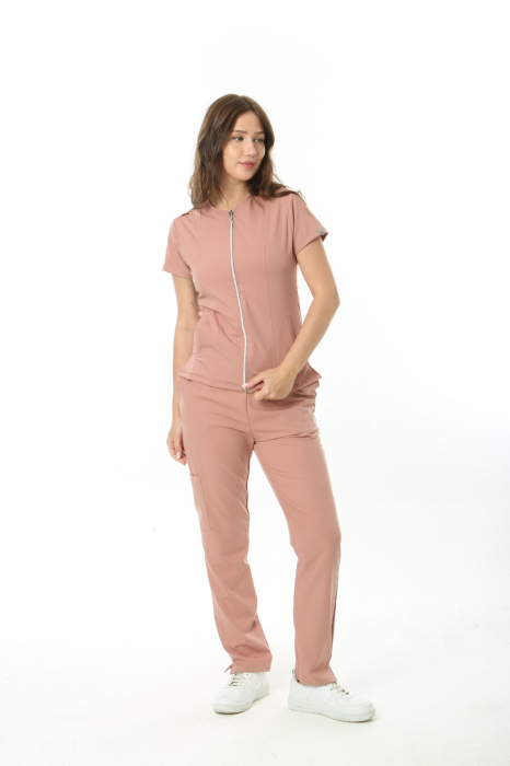 Costum medical Platinum cu fermoar - dama [9]