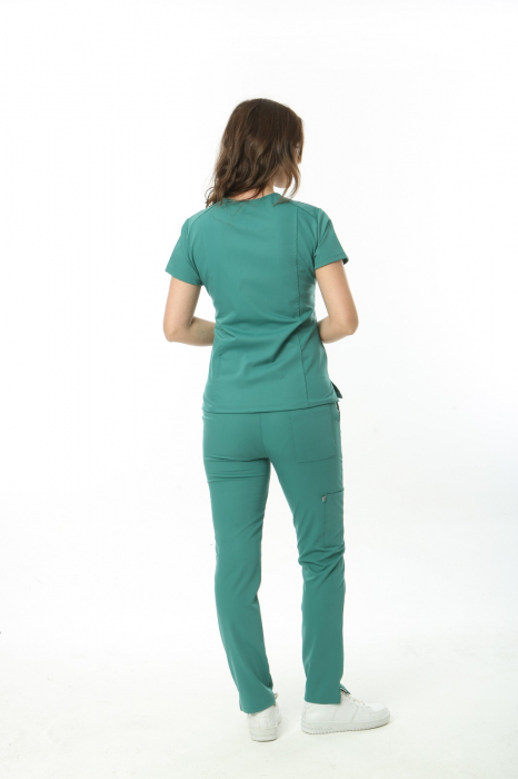 Costum medical Platinum cu fermoar - dama [4]