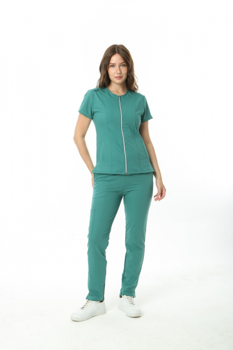 Costum medical Platinum cu fermoar - dama [1]