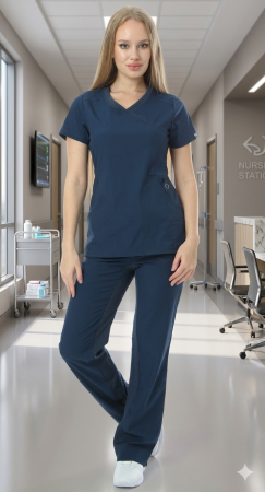 Costume medicale - Costum Medical Luxury Dama IBA – Elastic, Nervuri Elegante, Marimi XXS-3XL FLEXIO