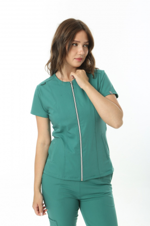 Costum medical Platinum cu fermoar - dama [1]