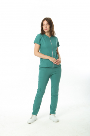 Costum medical Platinum cu fermoar - dama [2]