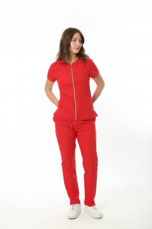 Costum medical Platinum cu fermoar - dama [1]