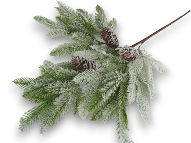 Creanga decorativa Craciun brad nins si conuri 68 cm [1]