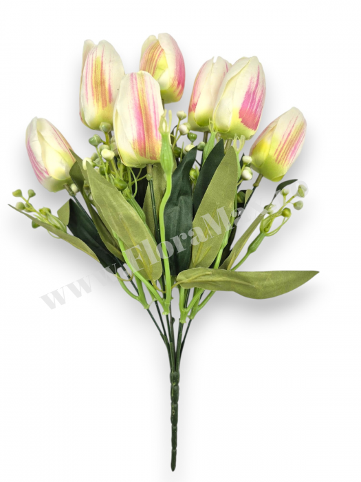 Buchet 7 Lalele Artificiale Textil – flori decorative premium [2]