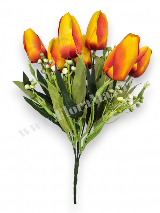 Buchet 7 Lalele Artificiale Textil – flori decorative premium [2]