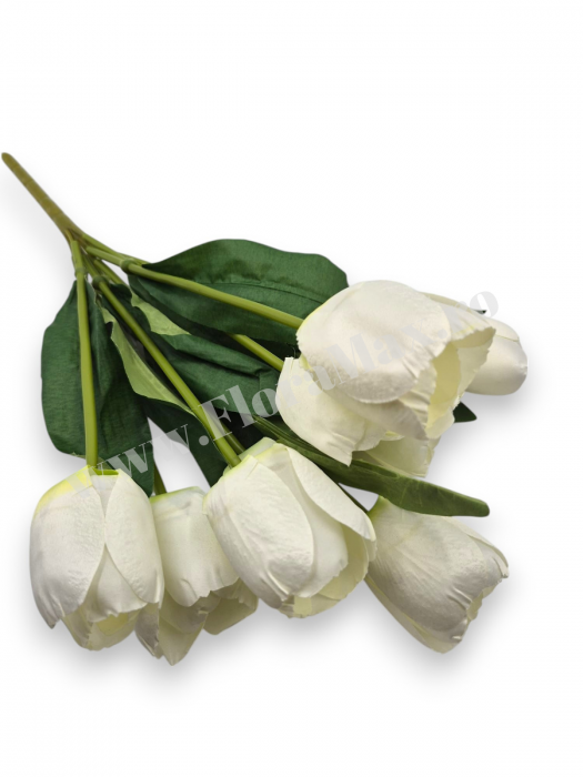 Buchet 9 Lalele Artificiale Textil – flori decorative premium [3]