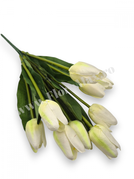 Buchet 9 Lalele Artificiale Textil – flori decorative premium [3]