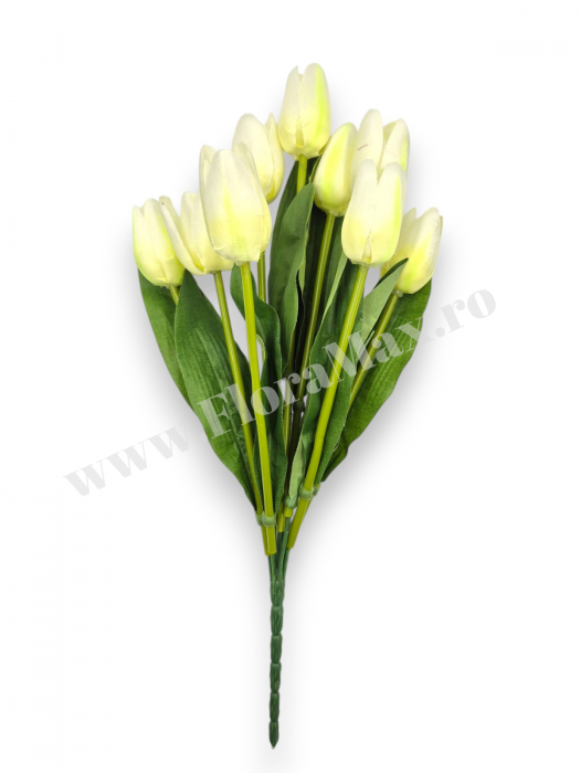 Buchet 9 Lalele Artificiale Textil – flori decorative premium [2]