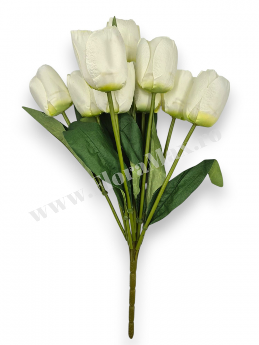 Buchet 9 Lalele Artificiale Textil – flori decorative premium [2]
