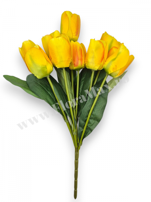 Buchet 9 Lalele Artificiale Textil – flori decorative premium [2]