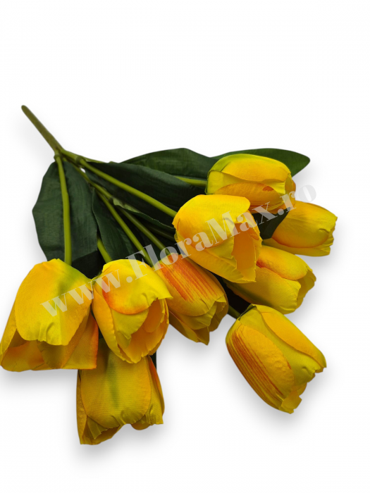 Buchet 9 Lalele Artificiale Textil – flori decorative premium [3]