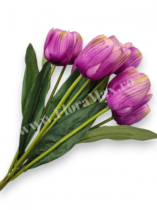 Buchet 9 Lalele Artificiale Textil – flori decorative premium [1]