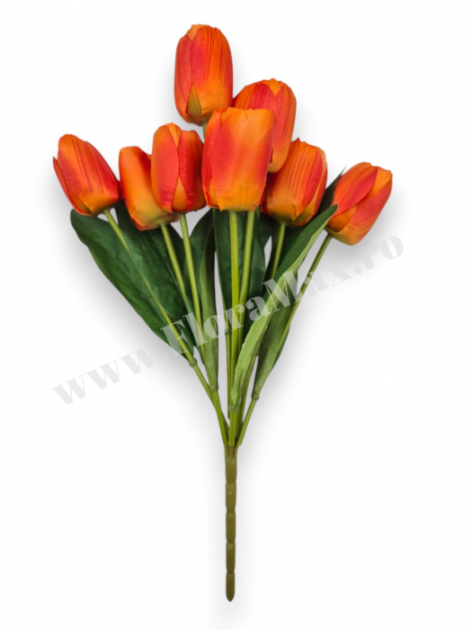 Buchet 9 Lalele Artificiale Textil – flori decorative premium [3]