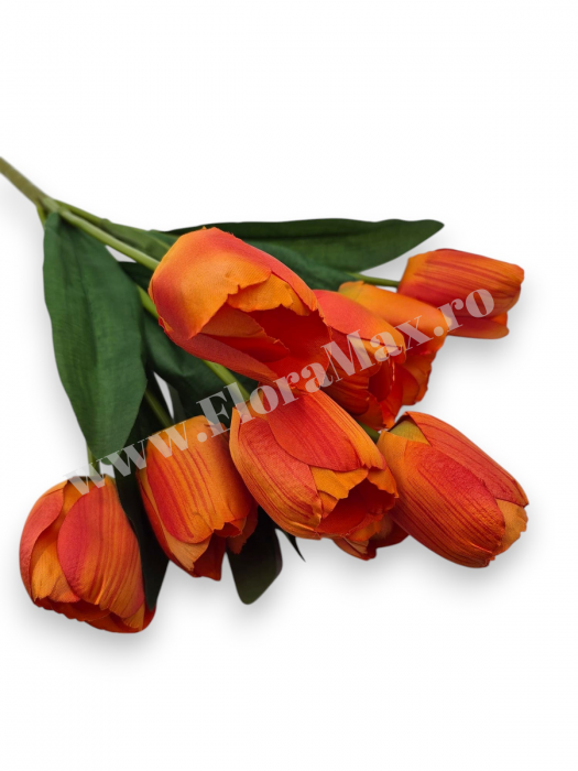 Buchet 9 Lalele Artificiale Textil – flori decorative premium [2]