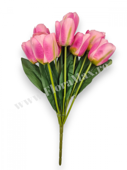 Buchet 9 Lalele Artificiale Textil – flori decorative premium [2]