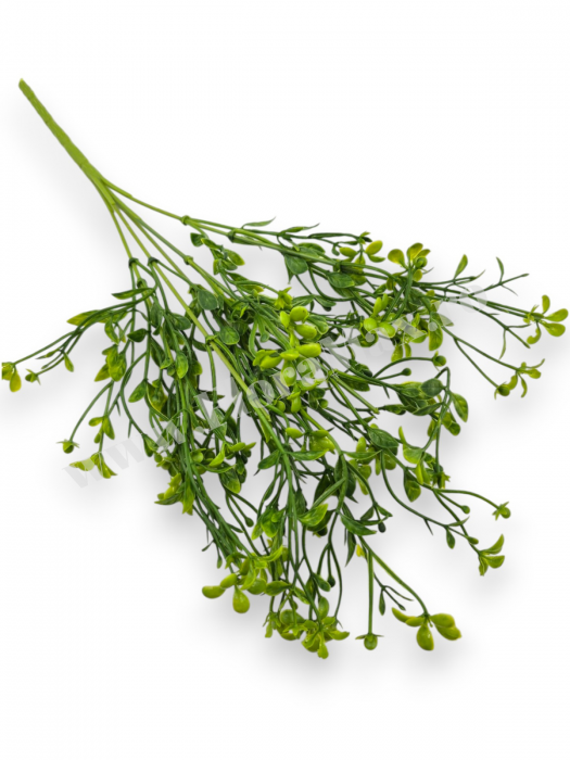 Buchet verdeata artificiala 5 fire 34 cm pentru aranjamente florale, nunti si evenimente [3]