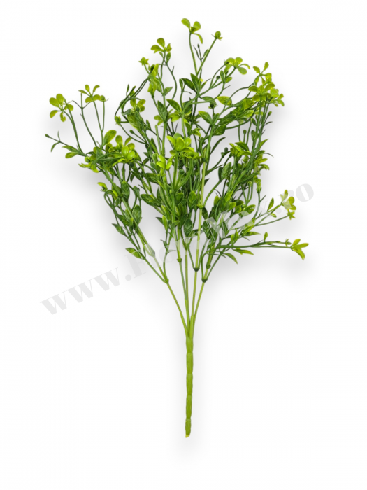 Buchet verdeata artificiala 5 fire 34 cm pentru aranjamente florale, nunti si evenimente [2]