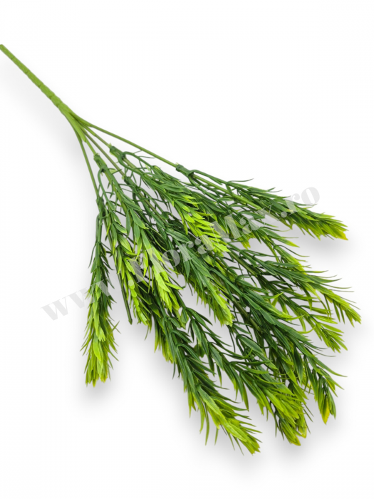 Buchet verdeata artificiala 5 fire 35 cm pentru aranjamente florale, nunti si evenimente [3]