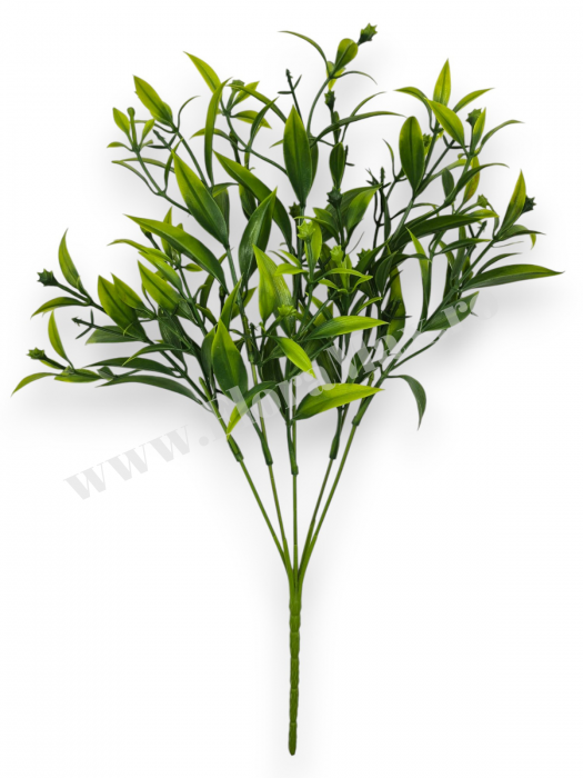 Buchet verdeata artificiala 5 fire 35 cm pentru aranjamente florale, nunti si evenimente [2]