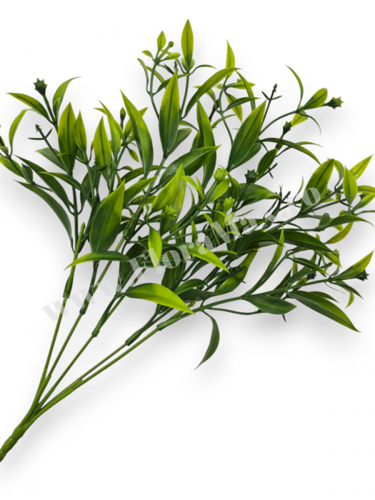 Buchet verdeata artificiala 5 fire 35 cm pentru aranjamente florale, nunti si evenimente [1]