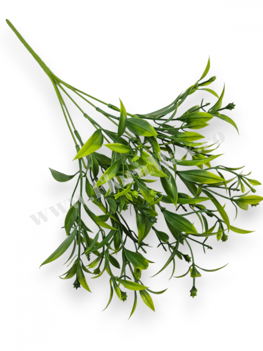 Buchet verdeata artificiala 5 fire 35 cm pentru aranjamente florale, nunti si evenimente [3]